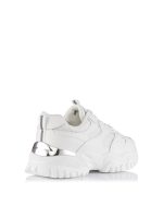 Γυναικεία chunky sneakers με ασημί λεπτομέρεια VI2115 Λευκό