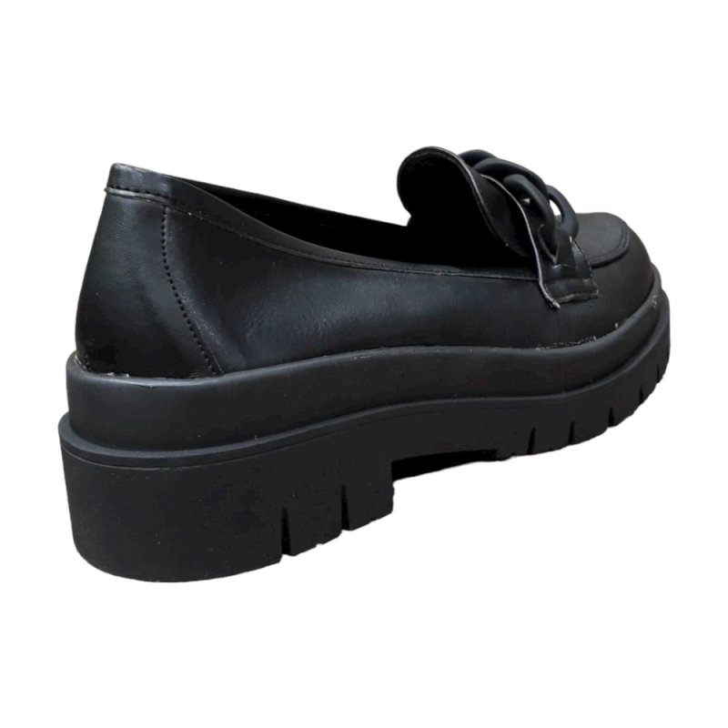 Loafers με ψηλή σόλα και αλυσίδα ΒΙ701 Μαύρο