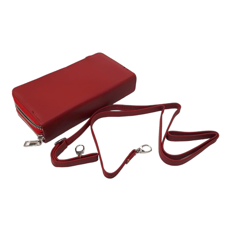 Γυναικείο πορτοφόλι με μεγάλο λουρί ΒΙ98-21 Κόκκινο