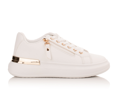 Γυναικεία sneakers με χρυσή λεπτομέρεια ΒΙ-LY527 λευκό