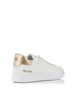 Γυναικεία sneakers με χρυσές λεπτομέρειες Λευκό/χαλκός